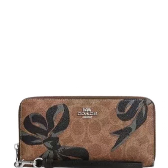 Coach Brown and Black Bow Wristlet - Picture 6 of 6